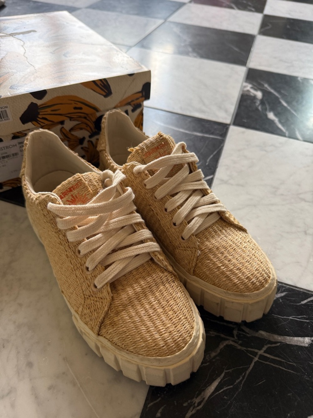 FARM Rio Straw Platform Sneakers - Picture 2 of 9